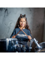 rock kids t-shirt drummer in training fotoshoot