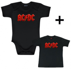 Giftset ACDC Baby romper Colour & ACDC Baby t-shirt Colour