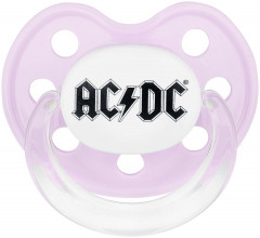 AC/DC baby dummy logo 6-18 pink