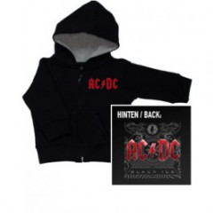 AC/DC Kids Hoodie Zip Black Ice