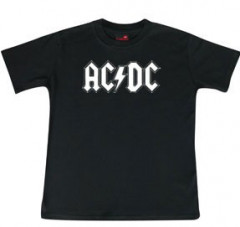 ACDC kids t-shirt logo white