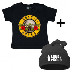 Infant Giftset Guns n' Roses T-shirt infant/baby & Loud & Proud Hat
