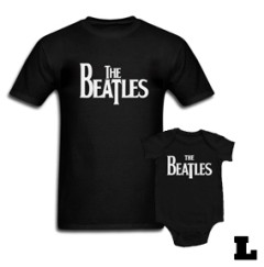 Duo Rockset Beatles Father's T-shirt L & Beatles Baby Onesie Eternal