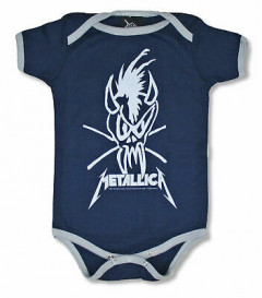 Metallica scray guy blue baby grow