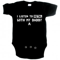 Metal babygrow I listen to metal with my daddy