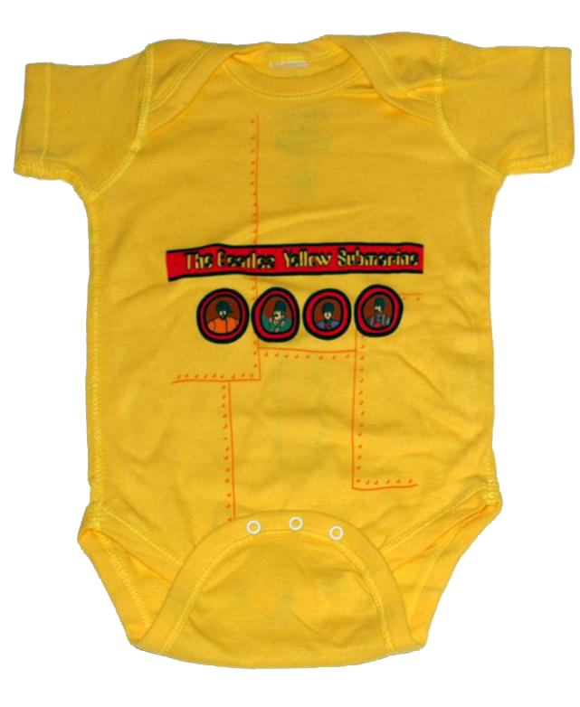 The Beatles Toddler Yellow Submarine Logo & Sub New Official 12 Months To 5 Yrs Black 