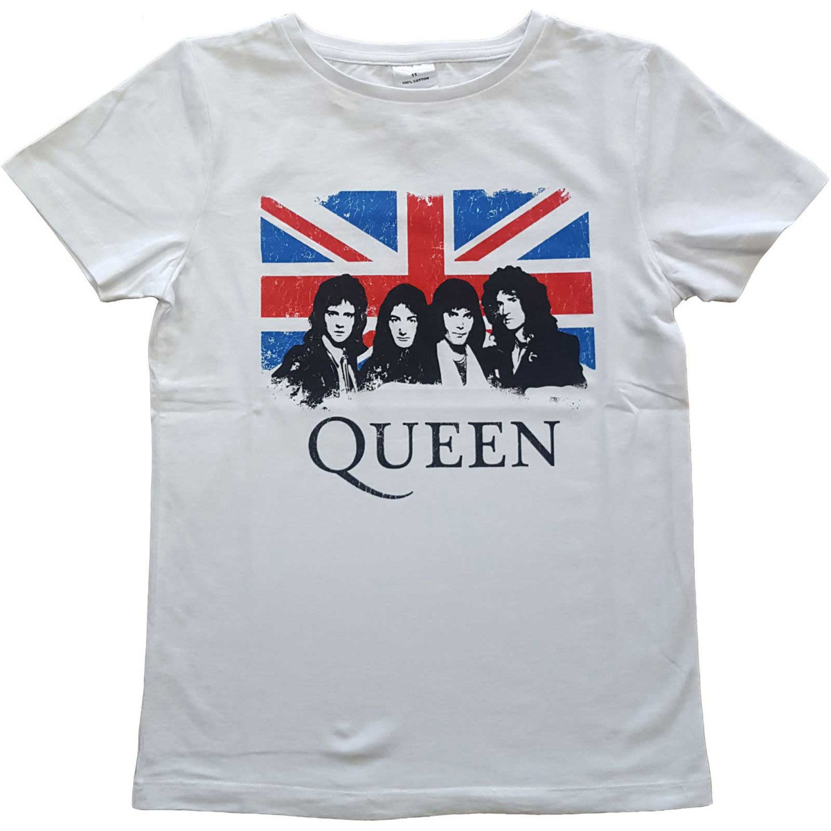 Queen Kinder T-shirt - (England Flag) White