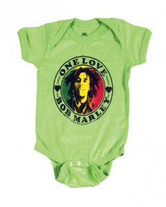 Bob Marley Baby Grow One Love Lime