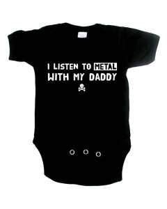 Metal babygrow I listen to metal with my daddy