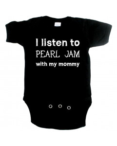 Rock babygrow I listen to Pearl Jam with my mommy