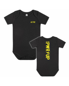 AC/DC Baby bodysuit black - (PWR UP yellow)