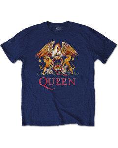Queen Kids T-Shirt - (Classic Crest) Blue