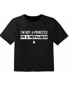 metal baby t-shirt I'm not a princess I'm a metalhead