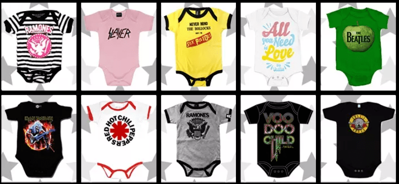 Punk rock baby clothes